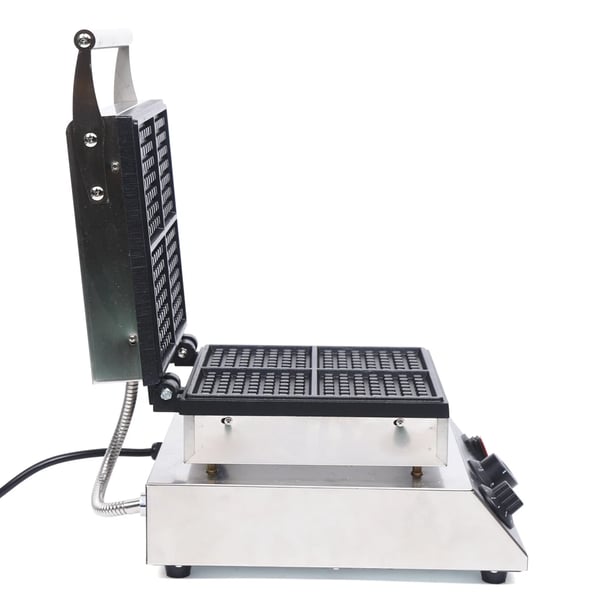 Waffle Maker, 1750W Teho, Säädettävä Lämpötilansäätö,Hopea