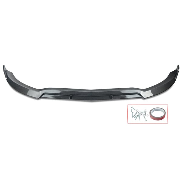 Front Bumper Lip Splitter, Nem Installation, Holdbart ABS Plastik,som vist