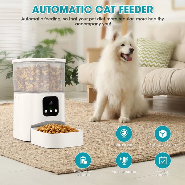 Automatisk Kattemadere, HD Kamera, APP Kontrol,HVID