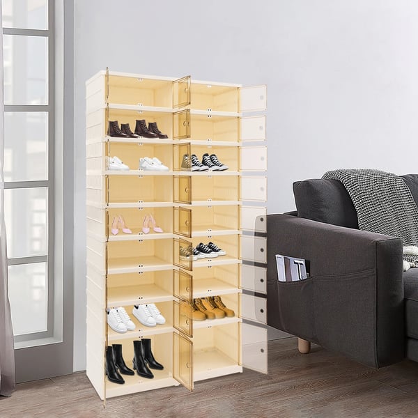 Sko Rack, 9-Lags Opbevaring, Holdbar Konstruktion,HVID