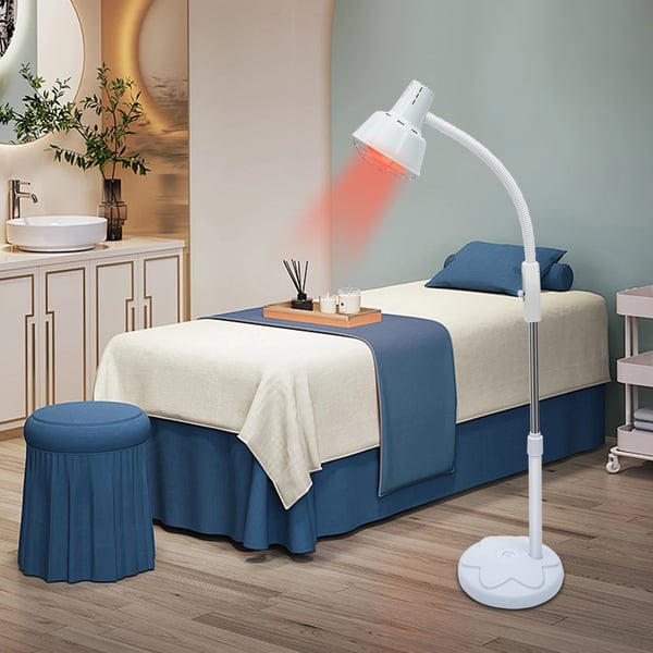 Infrarød Varmlampe, Justerbar Højde, Smertelindring,HVID