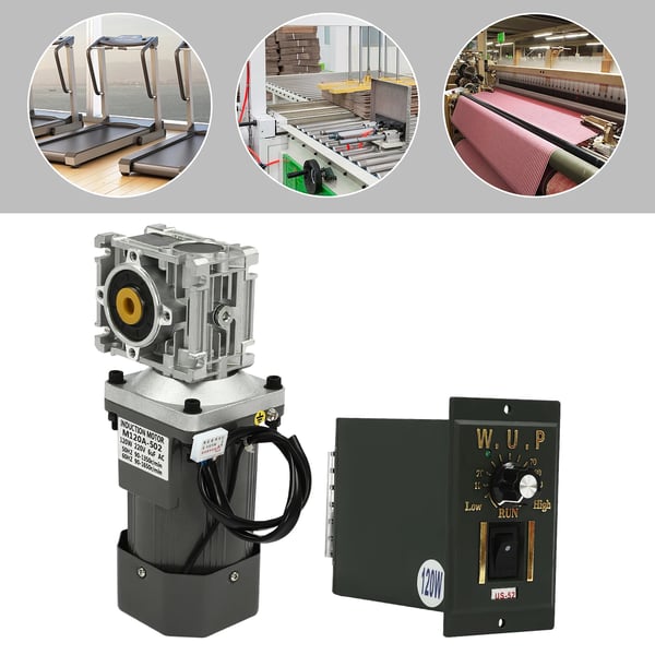 Turbinehastighedskontrolmotor, 120W, 220V, 25Nm moment, dual hastighedsindstillinger, kompakt størrelse