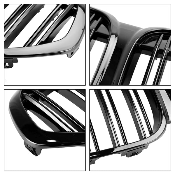 Frontgitter, holdbar ABS-plastik, kompatibilitet med BMW X1, nem installation