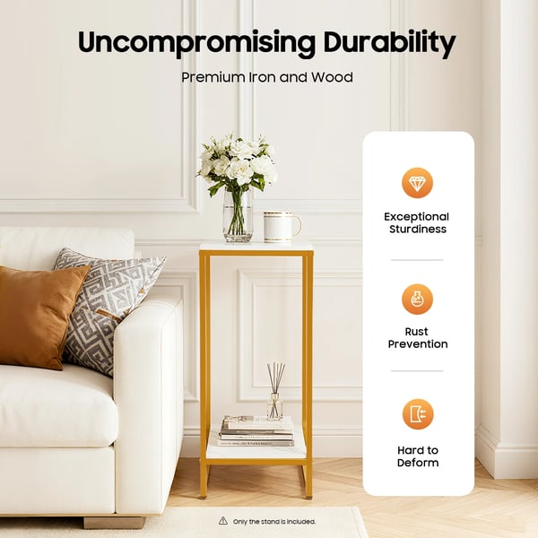Blomsterställning, Två-nivådesign, Hållbart Material, Guld