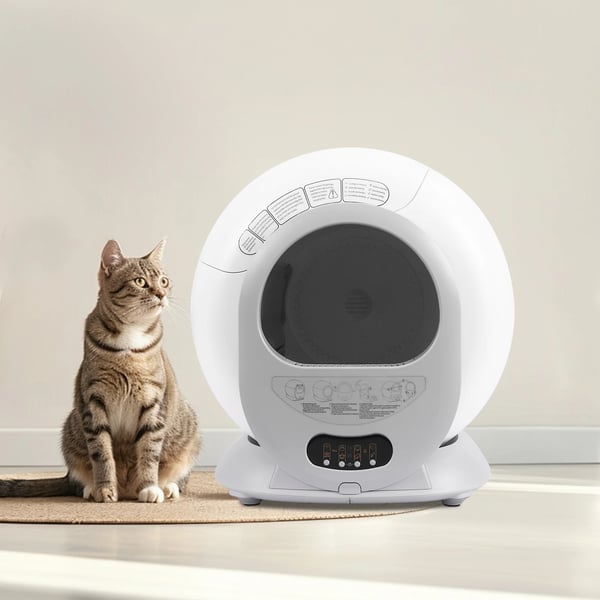Kattlåda, Automatisk Självrengörande, Smart Anslutning,GRÅ