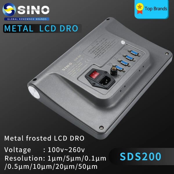 Digital aflæsning, 4 akse kompatibilitet, stort LCD-display,SDS200 DRO