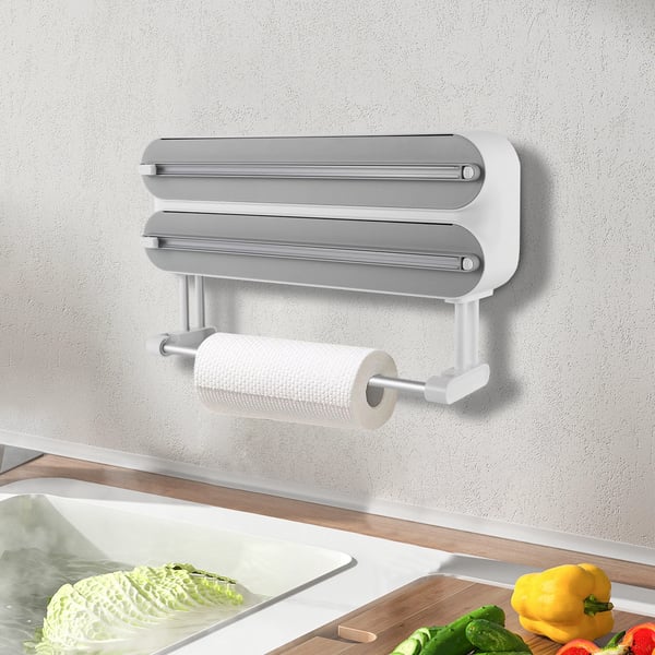 Plastfolie Dispenser, Væghængt, Magnetisk Skæreværktøj,M