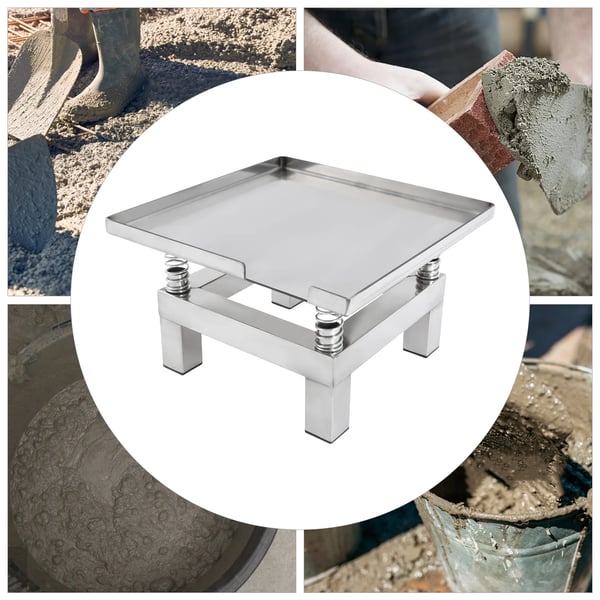 Beton Vibrationsbord, Rustfrit Stål, Effektiv Ydelse,Sølv, EU-stik