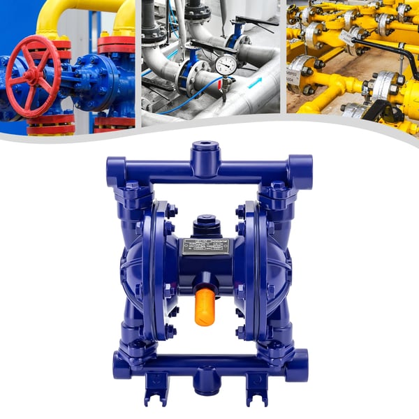 Dobbelt membranpumpe, støbejernskonstruktion, pneumatiske operation,EU, andre