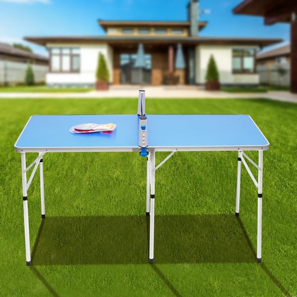 Bordtennisbord, Materiale: MDF + Aluminiumlegering, Dimensioner: 152 x 76 x 76 cm, Foldet størrelse: 76 x 76 x 7 cm, Bruttovægt: 10 kg, Nettovægt: 9