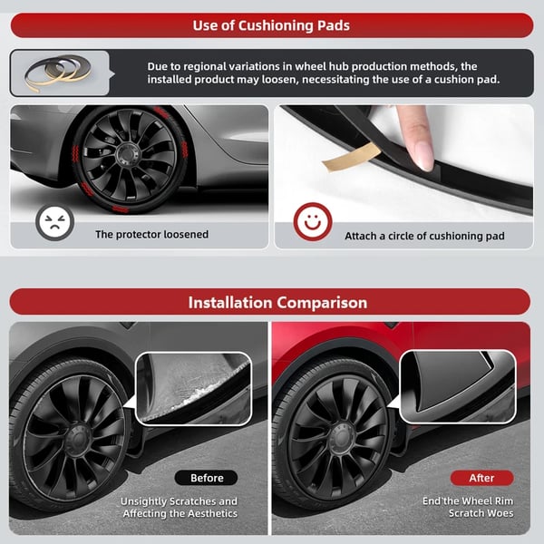 Hjulnavsbeskyttelseshætte, Snap-on Design, Kompatibel med Tesla Model 3,våben grå