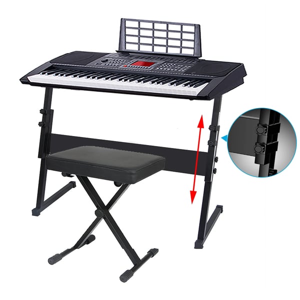 Tastaturstativ, Justerbar Højde, Robust Støtte,2.5cm