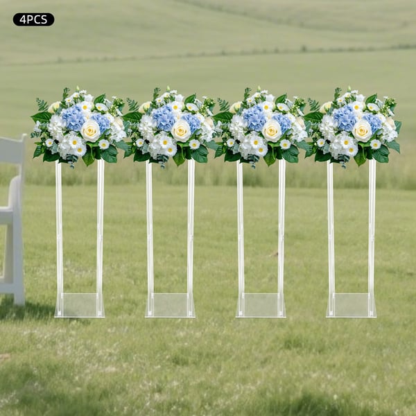 Blomsterstande, 4-delt sæt, moderne akryl design,Klar