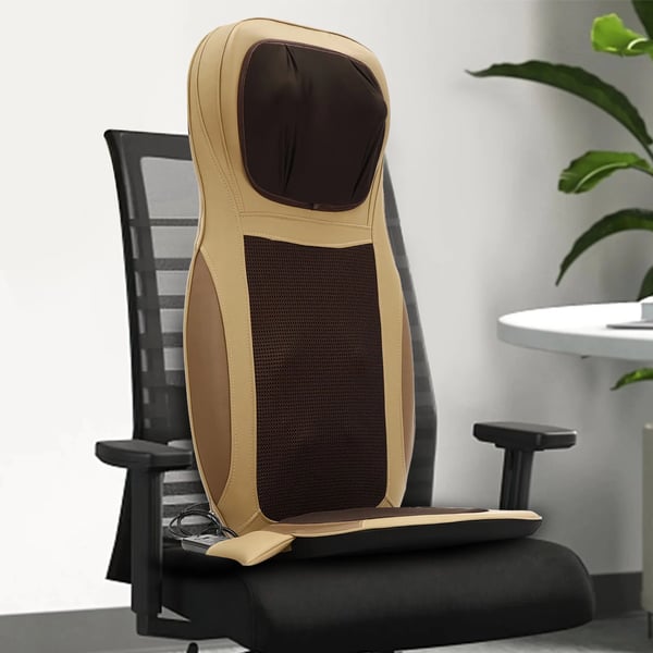 Sciatsu Massagepude, Justerbar Højde, Varmefunktion,beige