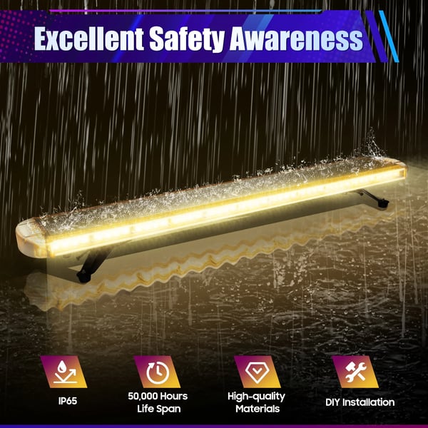 Strobe Light Bar, 96 LED'er, Fjernbetjeningsfunktion,HVID