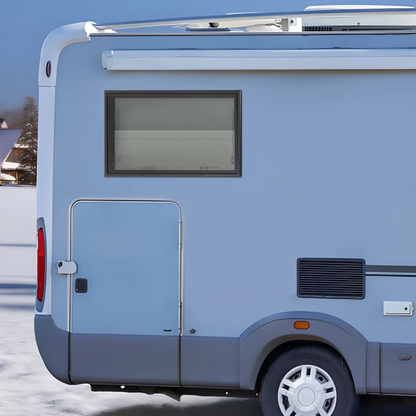 RV-ikkuna, Helppo Asennus, Kestäviä Materiaaleja,musta