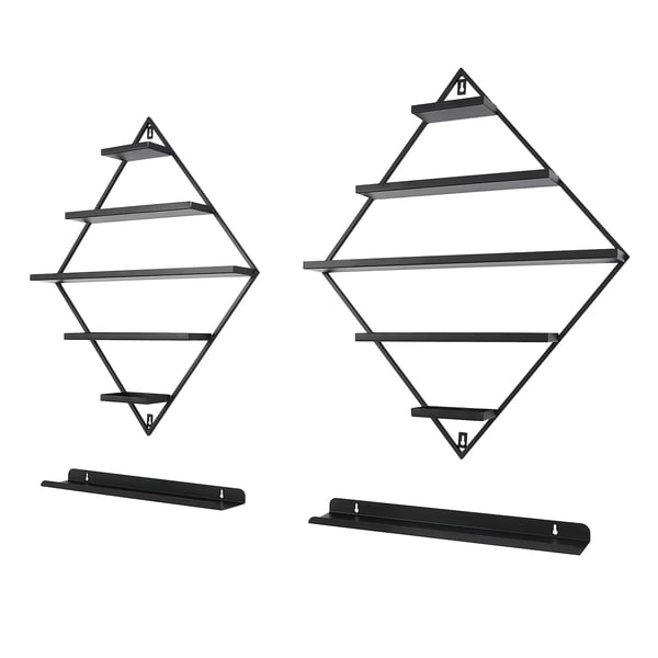 Neglelakholder, 5-niveau kapacitet, rummer 90 flasker, vægmonteret design, holdbar jernkonstruktion, moderne æstetik
