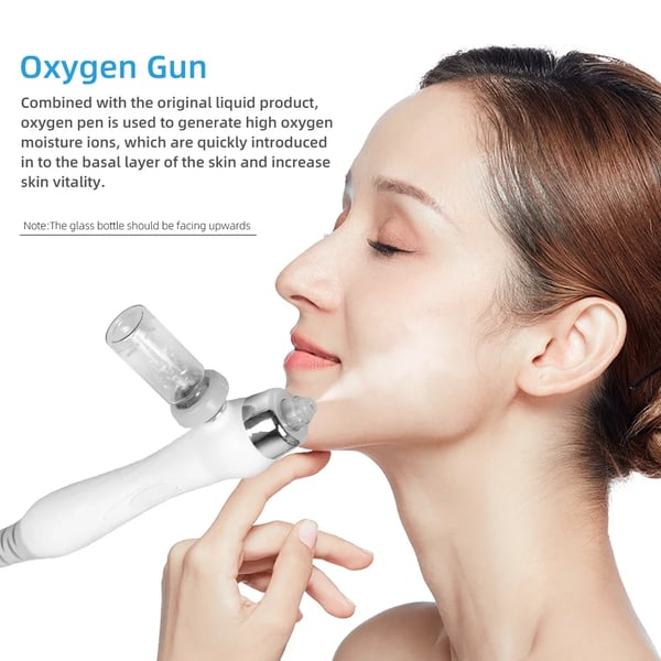 Vandilt Oxygen Boble Maskine, Akrylmateriale, Kompakt Design, Egnet til Hudbehandlinger, Dyb Rensningsydelse, Ikke-Toksiske Materialer