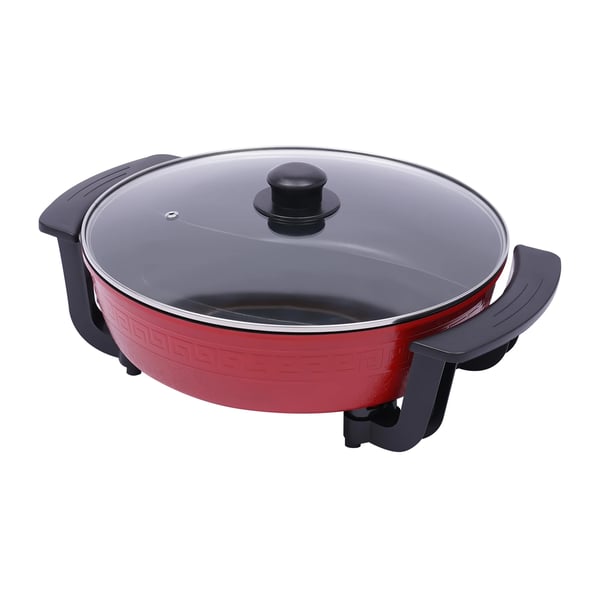 Hot Pot, Holdbart Aluminium, Justerbar Temperatur,Rød