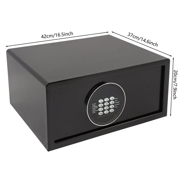 Turvalaatikko, Digitaalinen Koodi & Avainlukko, USB-hätävirta,musta