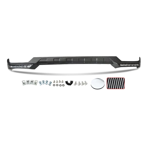 Front Bumper Splitter Lip, Carbon Fiber Look, Passer til Mercedes-Benz G-Class,Kulfiberlook