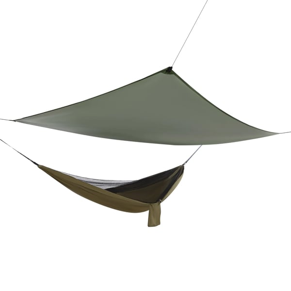 Bærbar Camping Hængekøje, Belastningskapacitet 200 kg, Tarp Størrelse 2,3 m x 2,1 m, Hængekøje Størrelse 2,9 m x 1,4 m,grøn