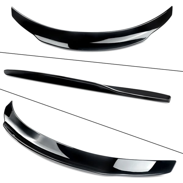 Bakspoiler, Aerodynamisk Design, Enkel Installation,glansig svart