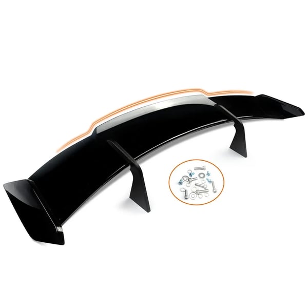 Spoiler, ABS plastkonstruktion, MP-stil design, glanssvart