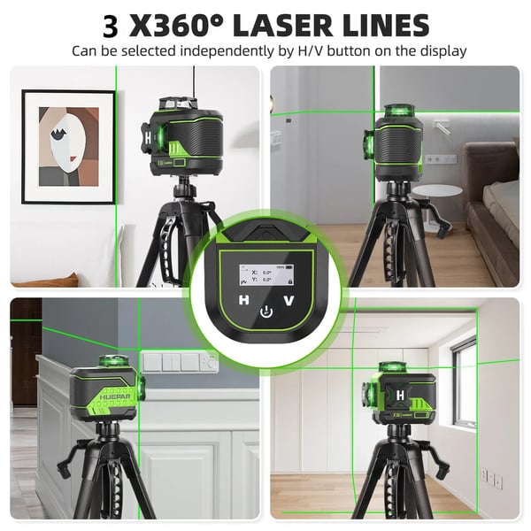 Laser Nivå, Bluetooth Funktionalitet, 12 Linjer Noggrannhet,Z03CG-Grundset