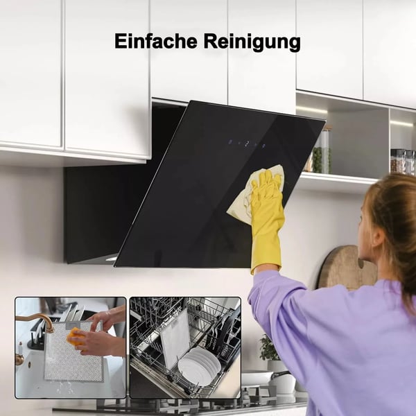 Extractor Væg Køkkenemhætte, Energiklasse A++, Touch Control Display,EU