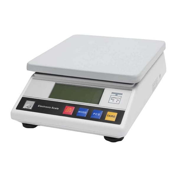 Elektronisk våg, LCD-display, kapacitet 7,5 kg, precision noggrannhet 0,1 g,Silver