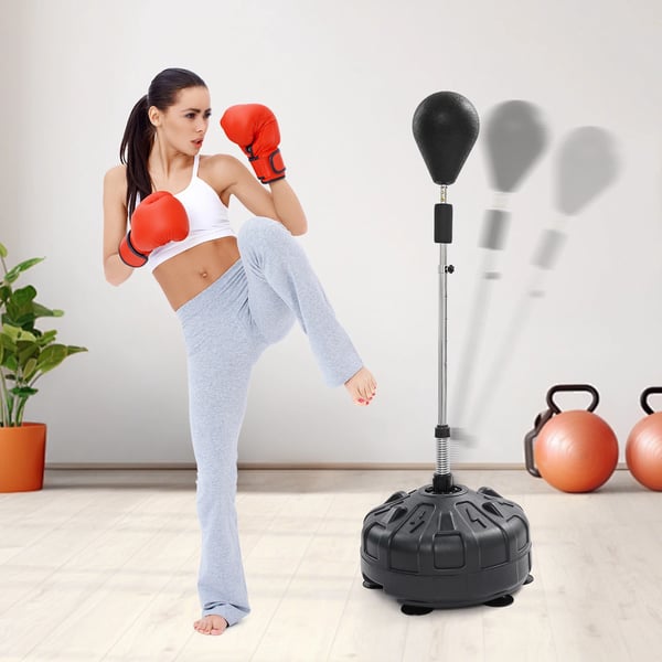 Punching Bag, Højdejusterbar, Fritstående Design,sort