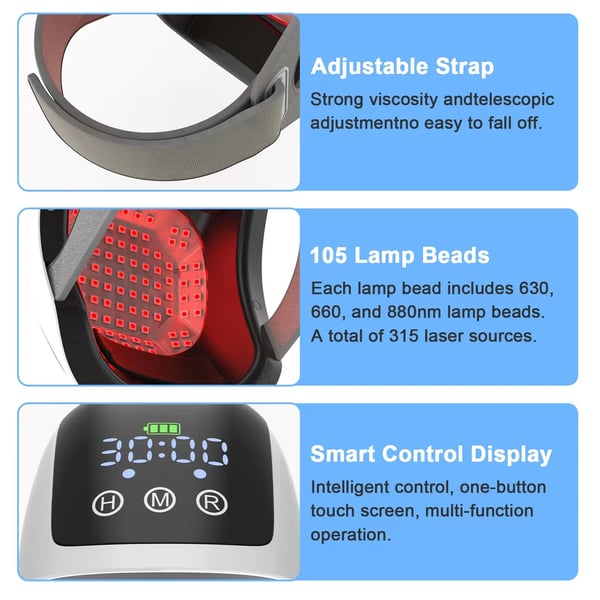 Trådløs Laserterapi Enhed, Knæ- og Albueaflastning, Bærbar Massager,EU-stik, kassepakke