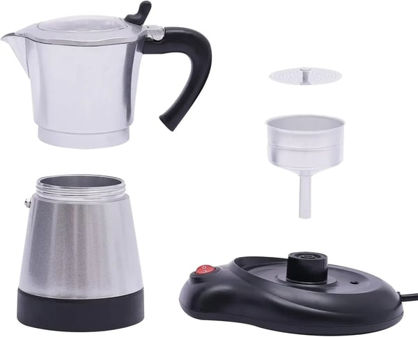 Espresso Maskine, 480 W Effekt, 360° Drejelig Base,Sølv