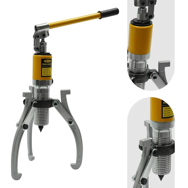 Hydraulisk Hjulnav Uddrager, 15 Tons Kapacitet, Maksimal Spredning 11,81 tommer, Maksimal Rækkevidde 7,09 tommer, Maksimal Slaglængde 2,36 tommer