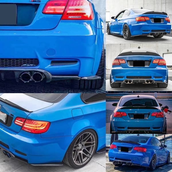 Bageste kofanger diffuser, skræddersyet til præstationsautomobil E92 E93, holdbar ABS-konstruktion,Kulfiberlook