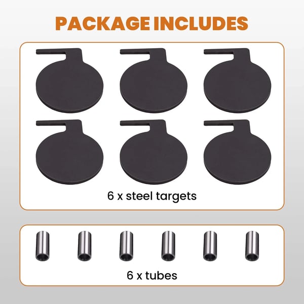 Dueltræ Paddles, 6" Diameter, 3/8" Tykkelse, AR500 Stål, 10 kg Vægt, DIY Samling Kompatibel