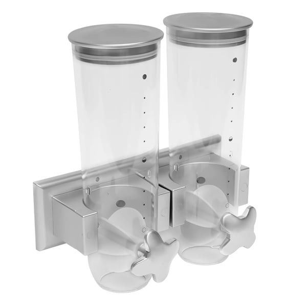 Cereal Dispenser, Holdbar plastik, 12,5 x 6,5 x 4,5 tommer, Rummer op til 3,5 liter, Justerbar dispensermekanisme, Støvfri låg