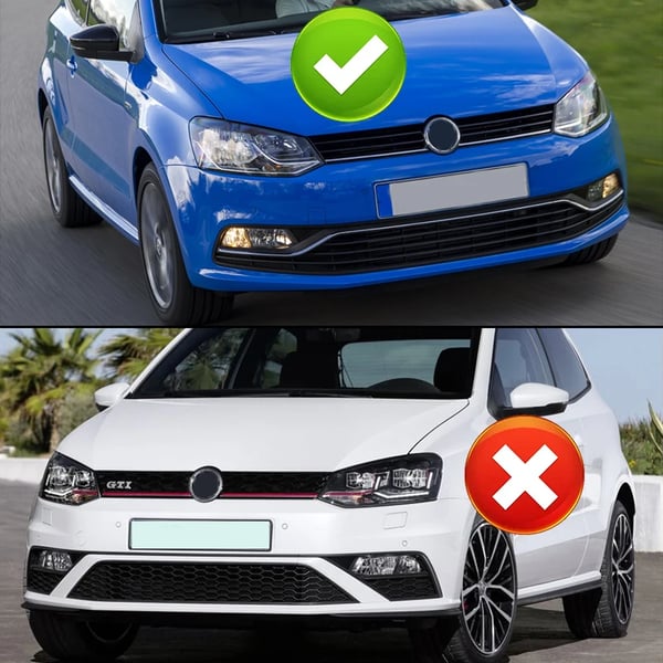 Grill, Mesh Design, Racing Type, Kompatibel med Volkswagen Vw Polo 2014-2017,3stk sæt