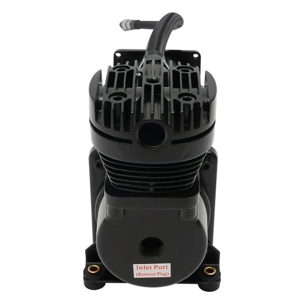 Luftkompressor, Maks. tryk 200 PSI, Flow rate 1.75 CFM, Dimensioner 12.8 × 5.7 × 8.9 tommer, 12V strømkilde, 23 Ampere