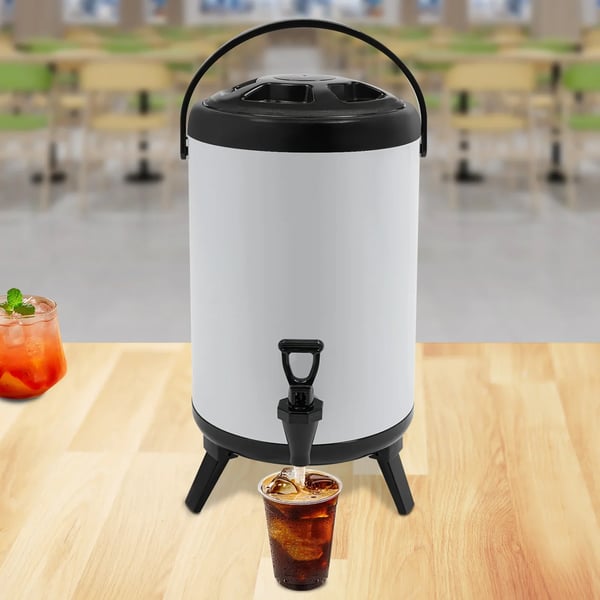 Drikkevarebeholder, 10 Liters Kapacitet, Rustfrit Stål Materiale, Bærbart Design, 4-8 Timer Temperaturkontrol, Nem at Rengøre