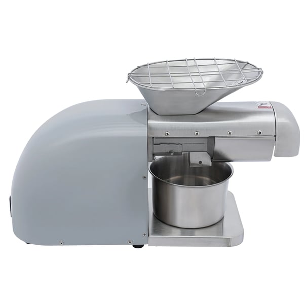 Oliepressemaskine, 1800W motor, justerbar temperaturkontrol,Sølv