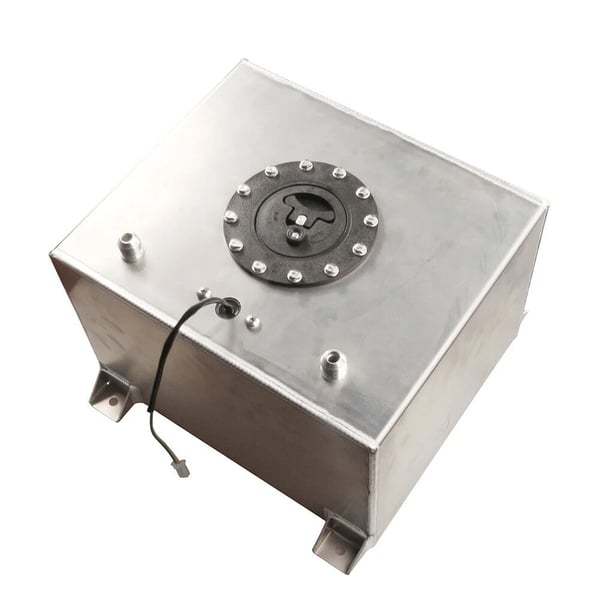 Brændstoftank, 20 liter, letvægts aluminiumdesign,Sølv