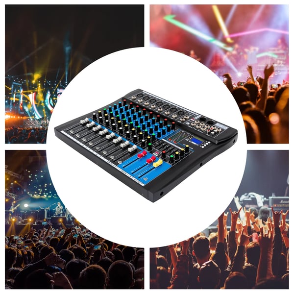 Ljudmixer, 8-kanal, Bluetooth-anslutning,svart
