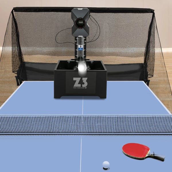 Bordtennisboldmaskine, Flere Serveringsmuligheder, Fjernbetjening,sort
