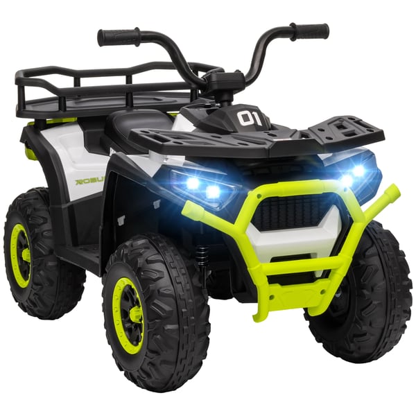 Elektrisk Quad, 12V Batteri, Fire Hjul, Belastningskapacitet 30 kg,grøn