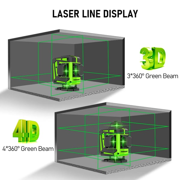 Vihreä laseritaso, 16 viivan mittaus, kaukosäätötoiminto,IE16CD