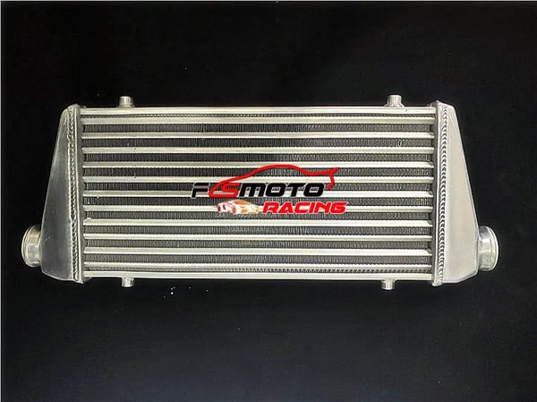 Intercooler, Aluminiumkonstruktion, Kerne størrelse 460mm x 230mm, Samlet størrelse 620mm x 260mm, Indløb størrelse 56mm, Udløb størrelse 56mm