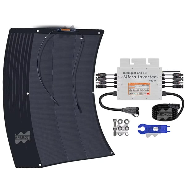 Solpanel, Semi-Fleksibel Design, Monokrystallinske Celler,150W solpaneler