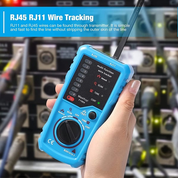 Kabeltester, RJ11 og RJ45 sporing, ledningssekvenskalibrering, linjedetektion,FWT11